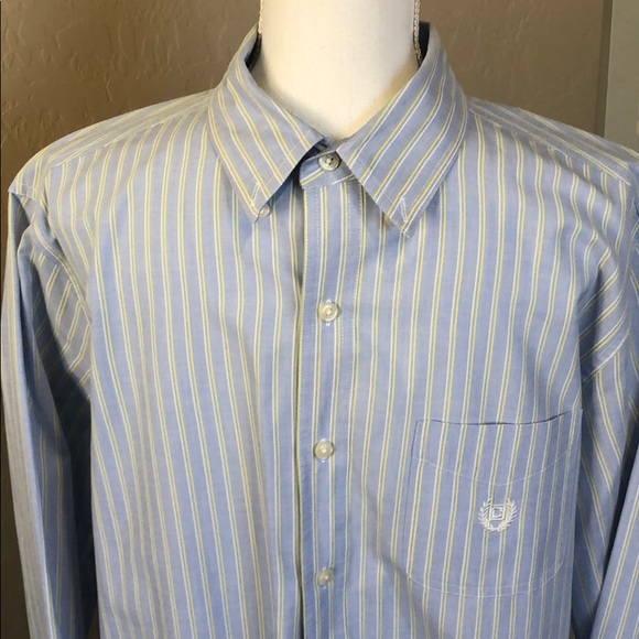 Chaps long sleeve blue striped shirt - Picture 1 of 5